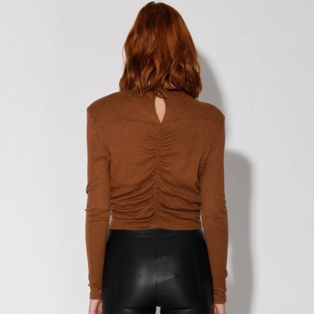 Walter Baker Gavie Solid Ruched Top - image 3